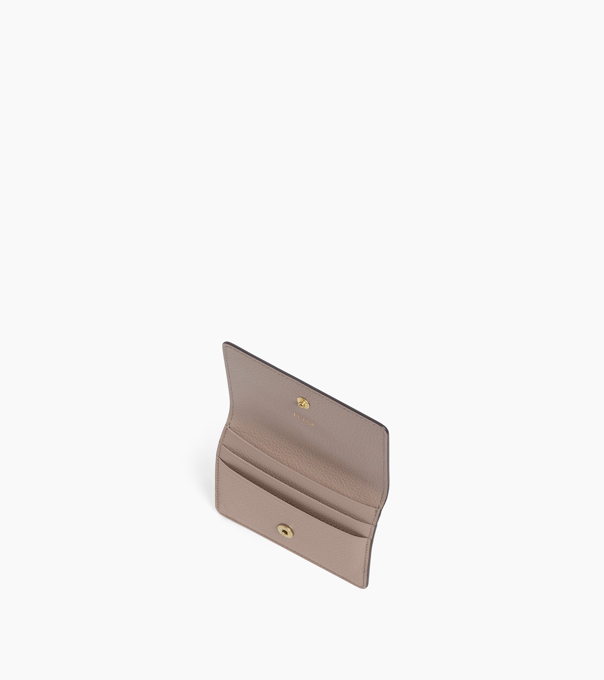 Le Tanneur Louison porte-cartes cuir grainé gris fossil