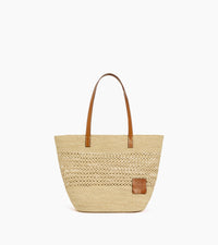 Le Tanneur Le Nattier grand tote bag raphia naturel cuir