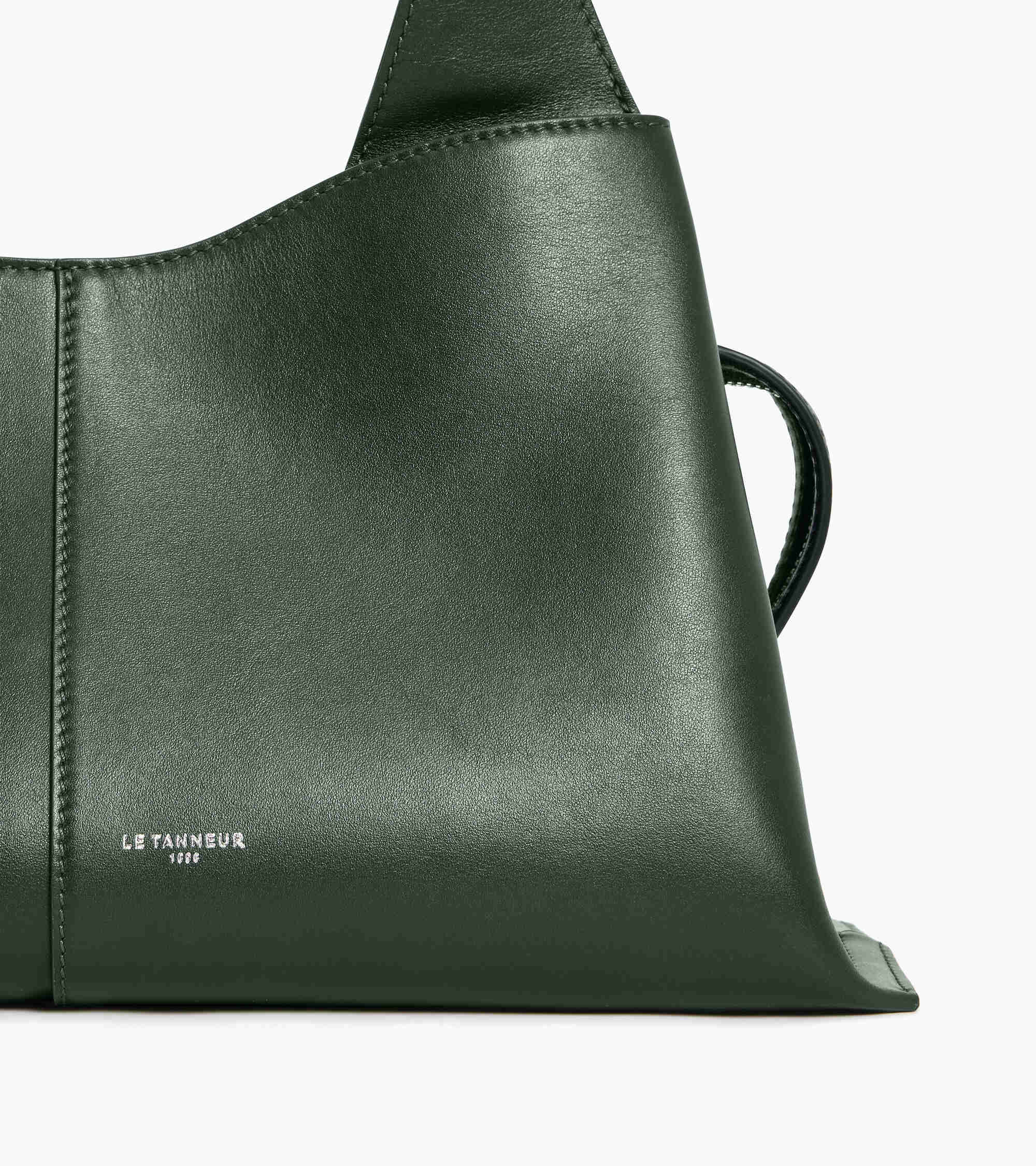 Le Tanneur Félicie petit sac à main cuir lisse vert Malachite