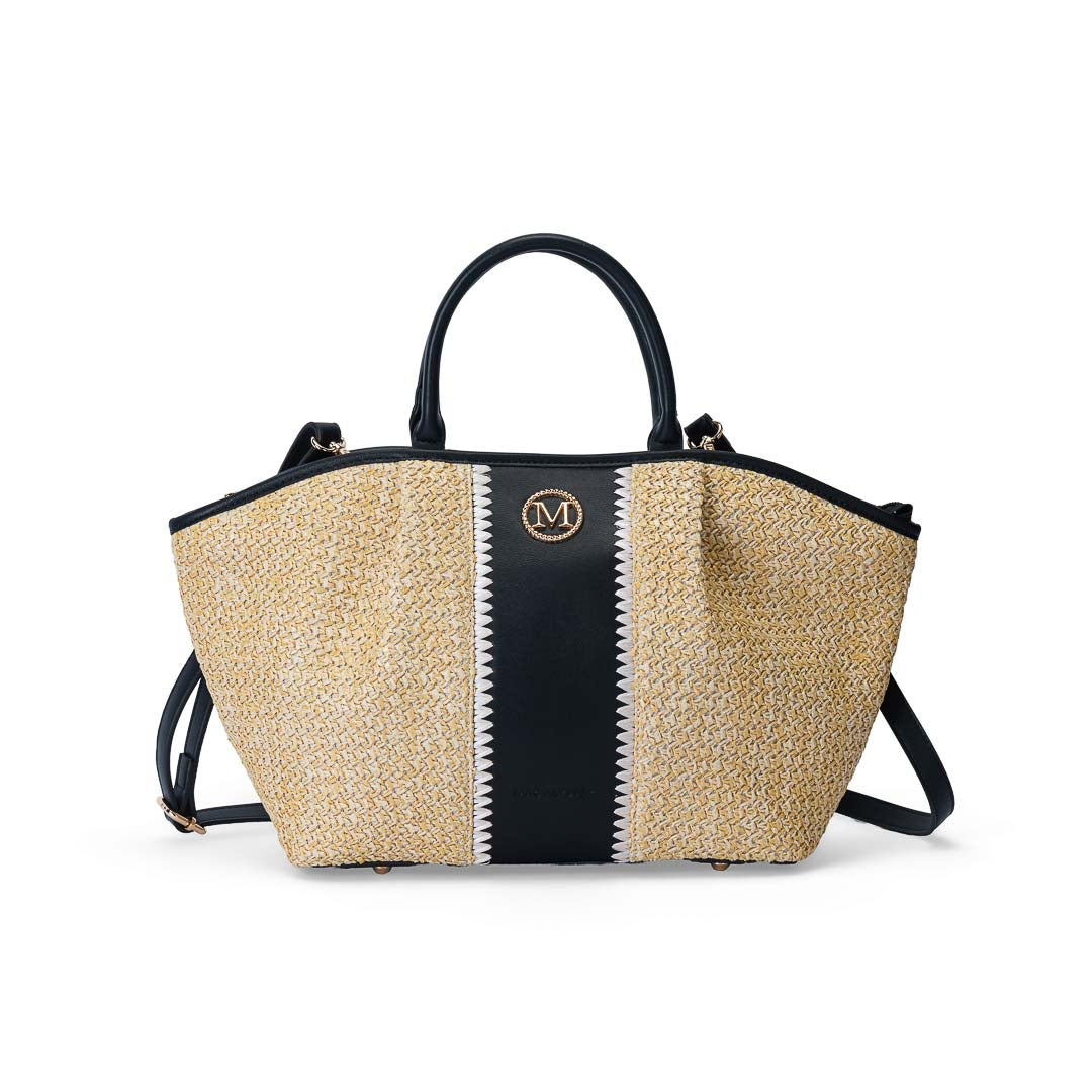 MAC ALYSTER SAINT-MARTIN sac main Noir paille tressée