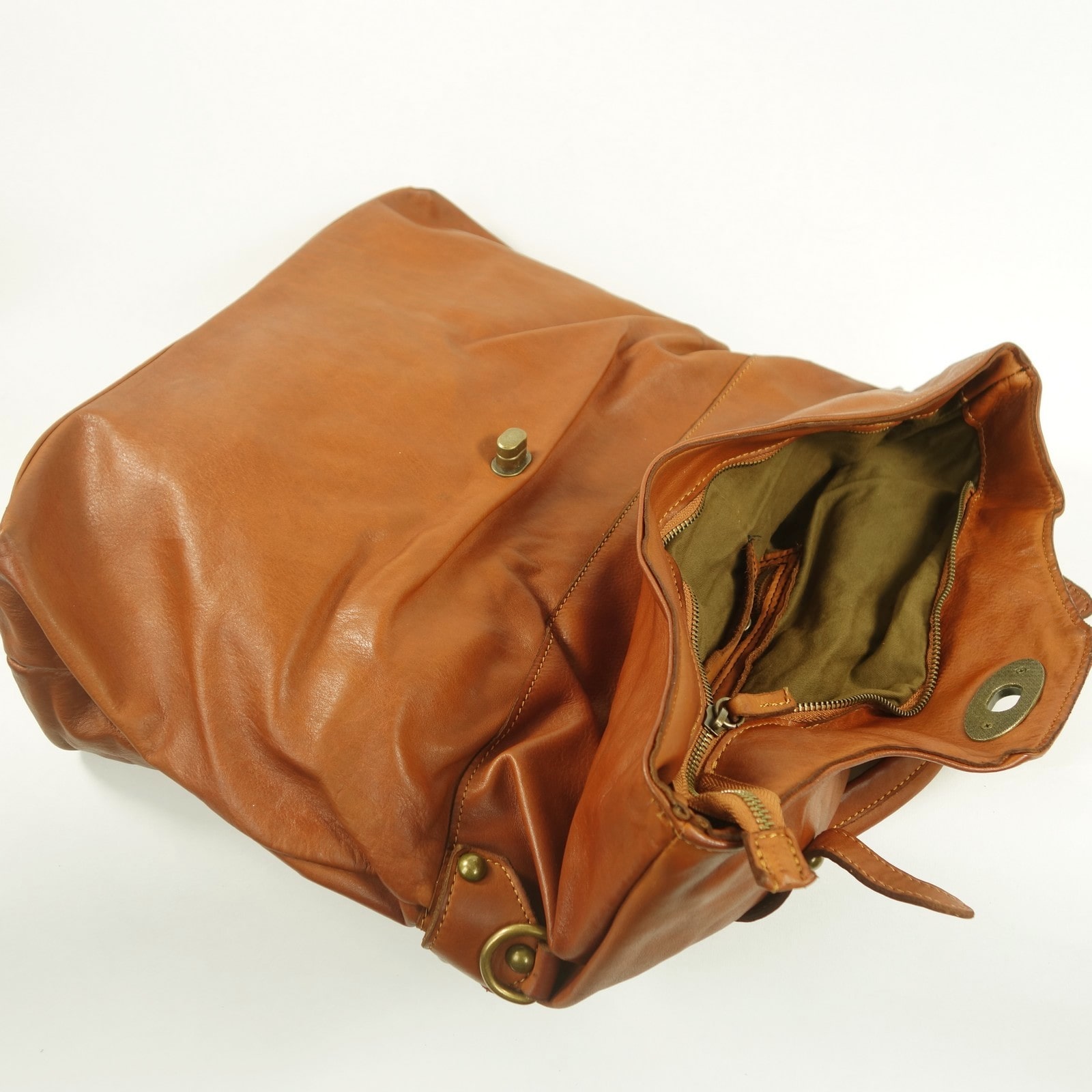 Collection Esprit Cuir BASTIEN grand sac à main XL marron cuir