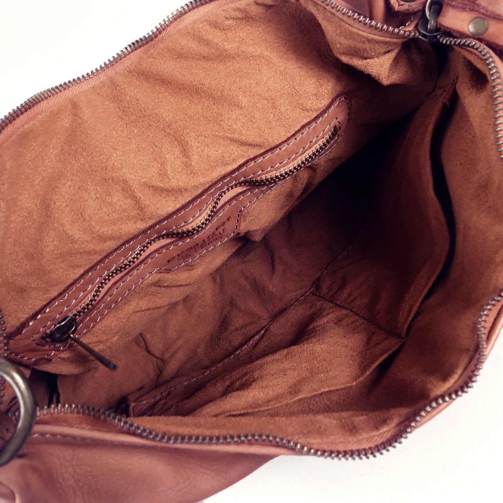 Collection Esprit Cuir PAULA sac besace cuir marron