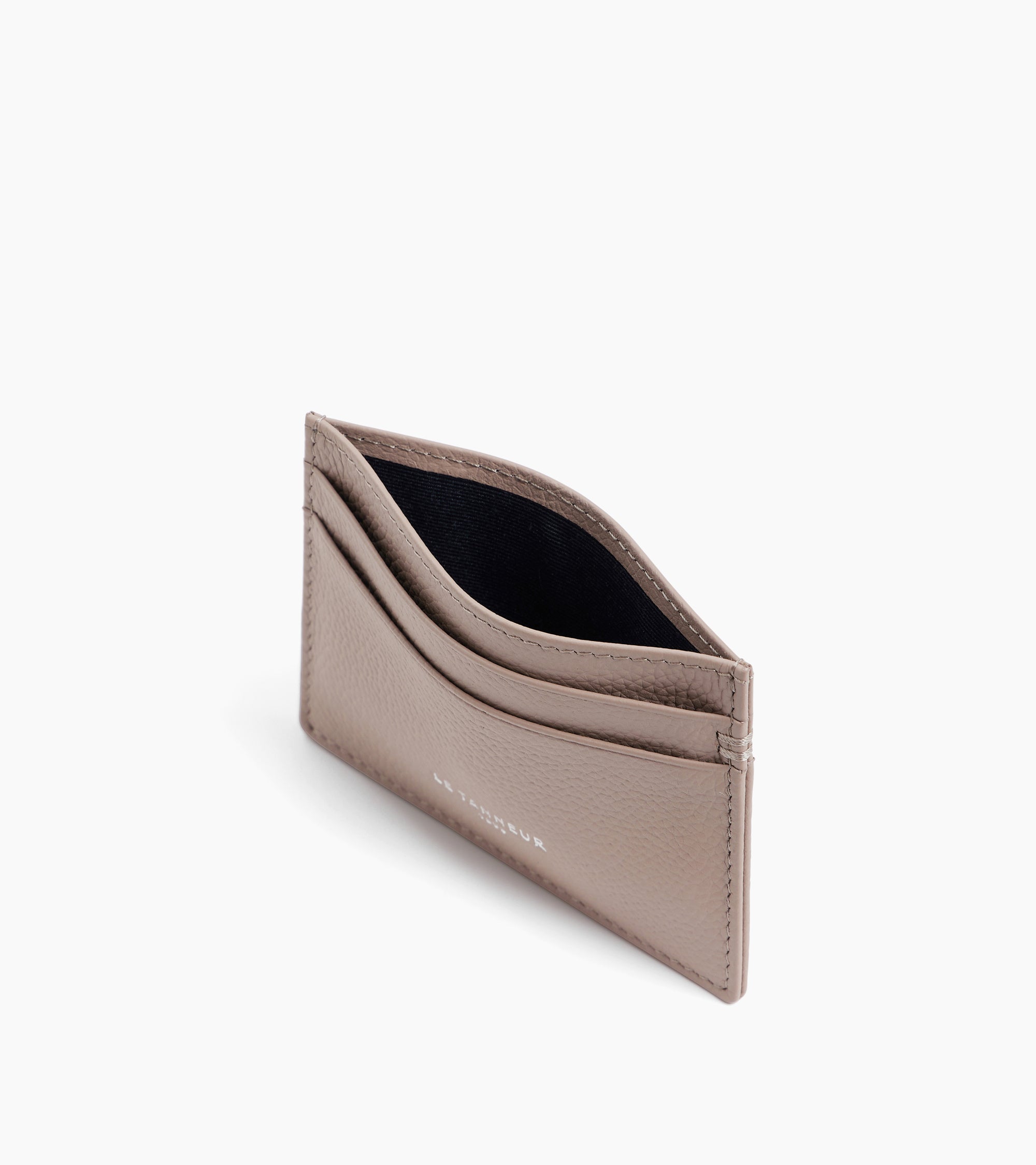 Le Tanneur Lucien porte-cartes cuir grainé gris
