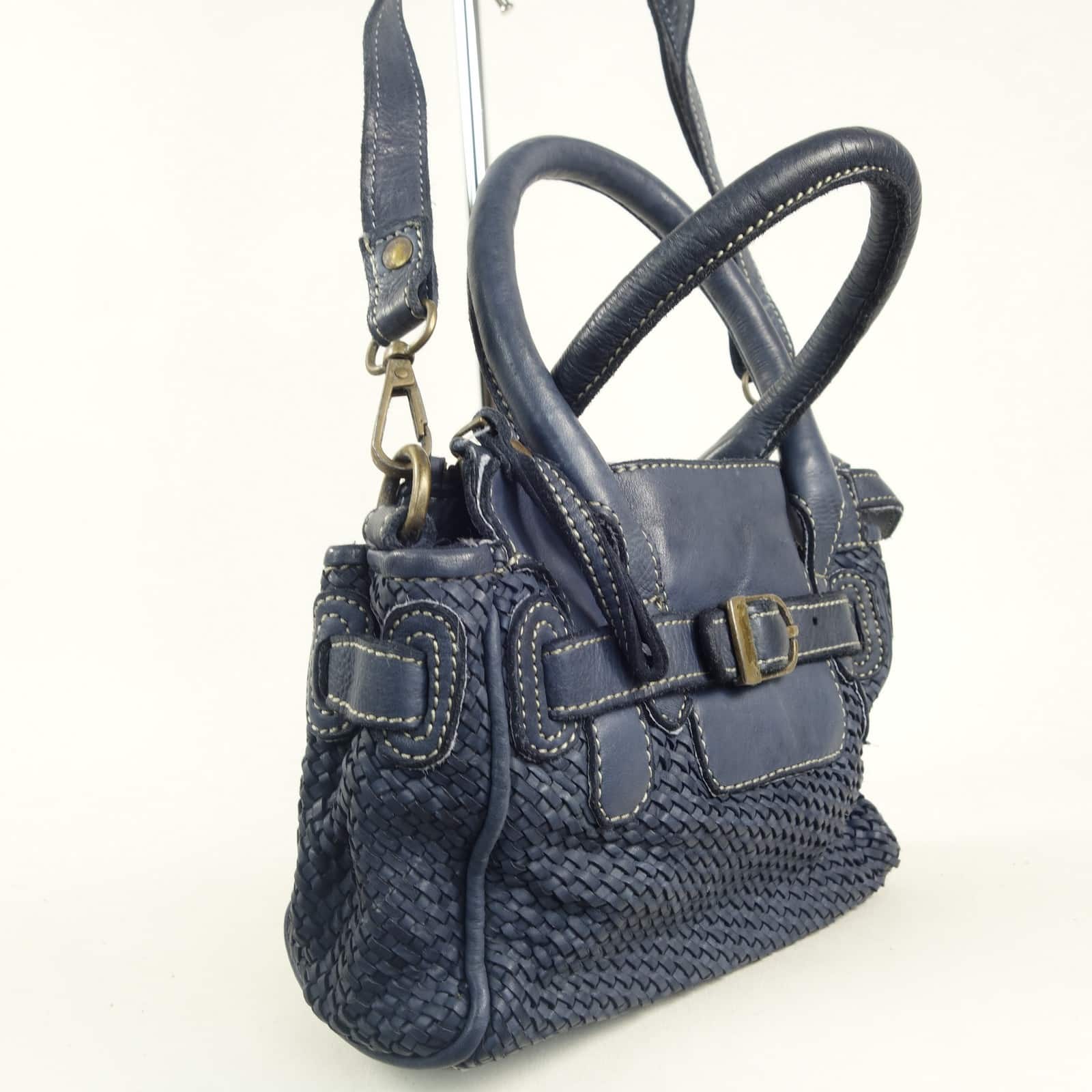 Collection Esprit Cuir TEA mini sac cuir bleu jean