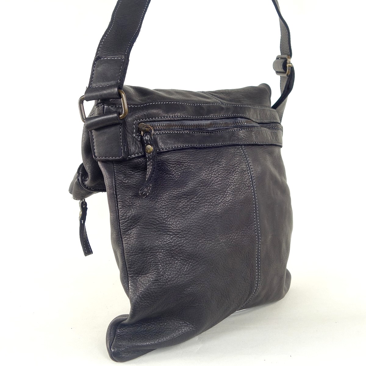 Collection Esprit Cuir MARION sac bandoulière noir cuir