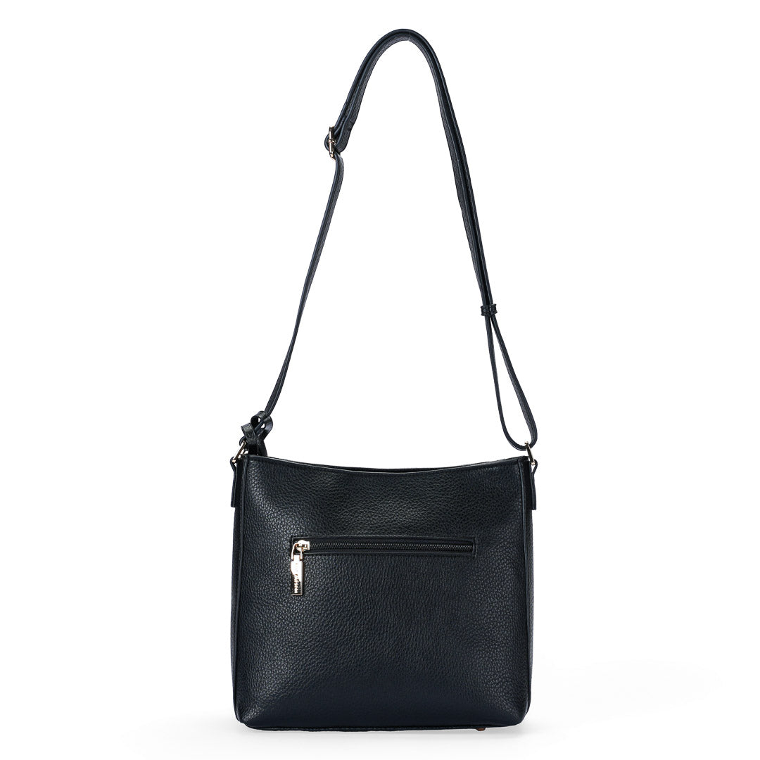 MAC ALYSTER Crystale sac besace suédine noir pailleté