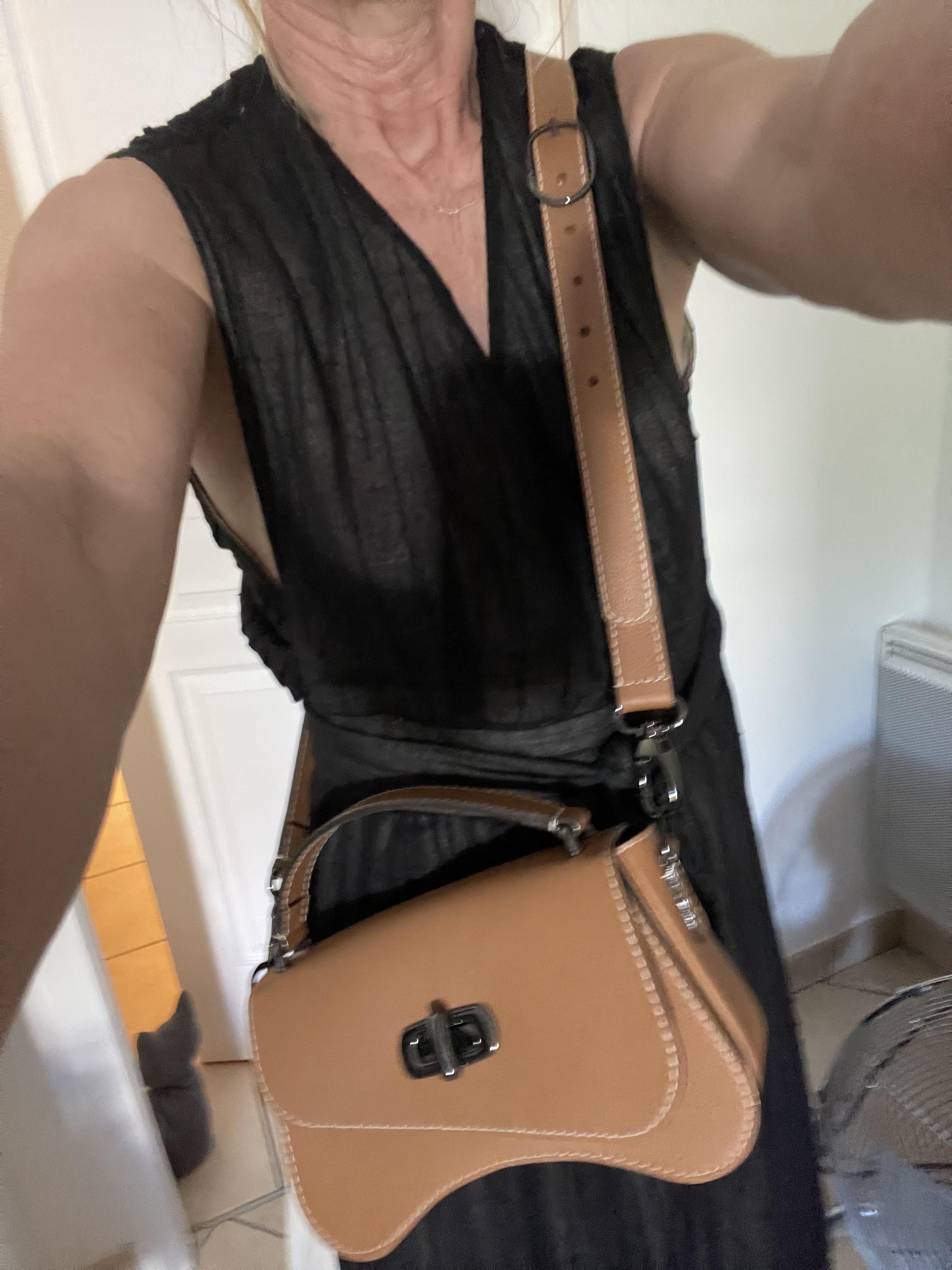 Nodie's L'iconique sac baguette camel grainé cuir