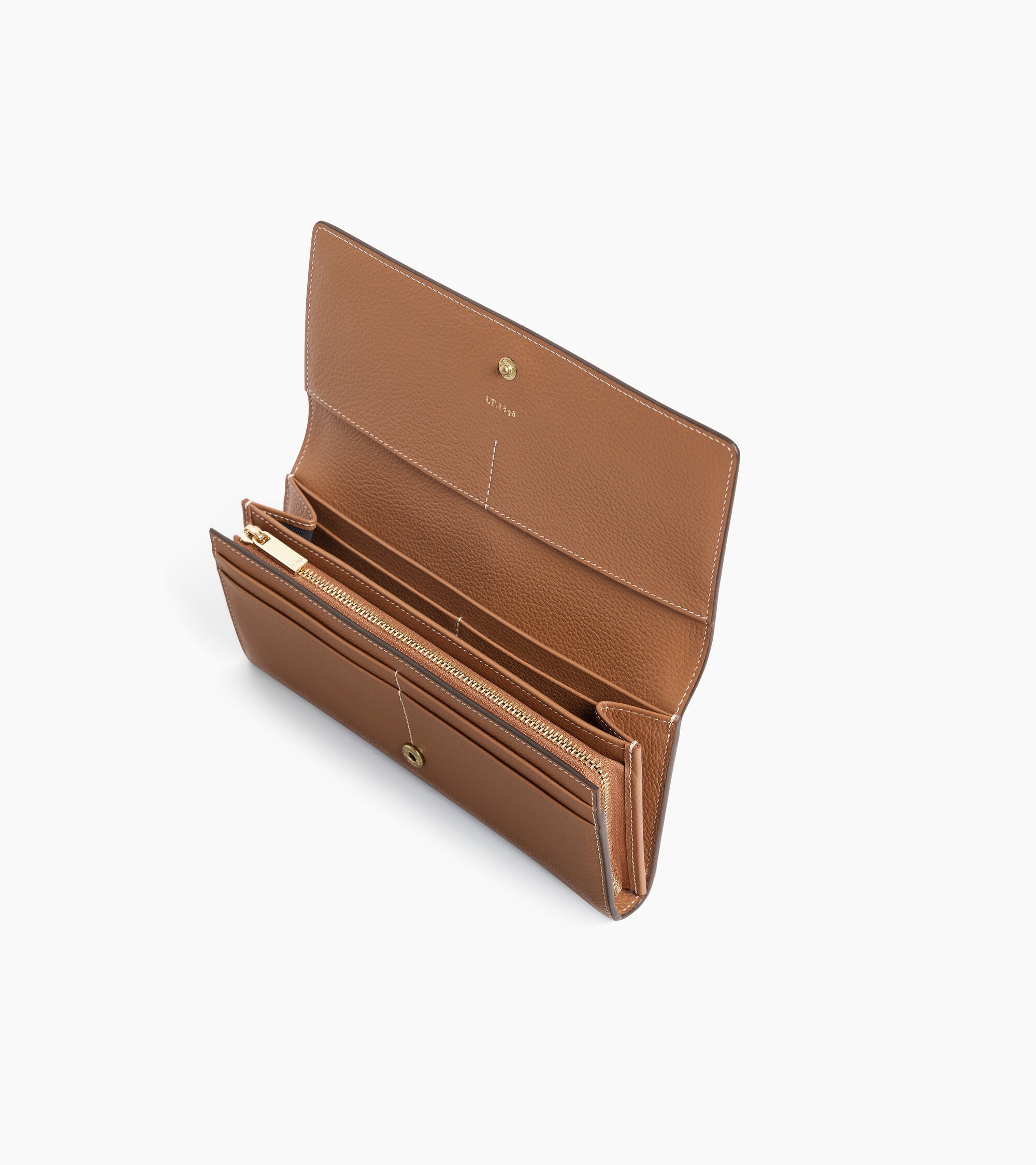 Le Tanneur Louison grand portefeuille cuir grainé rabat