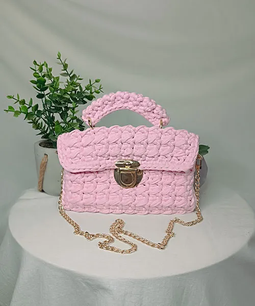 Takiri Elma TK1070 sac main rose bonbon chaine