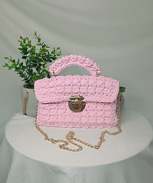 Takiri Elma TK1070 sac main rose bonbon chaine