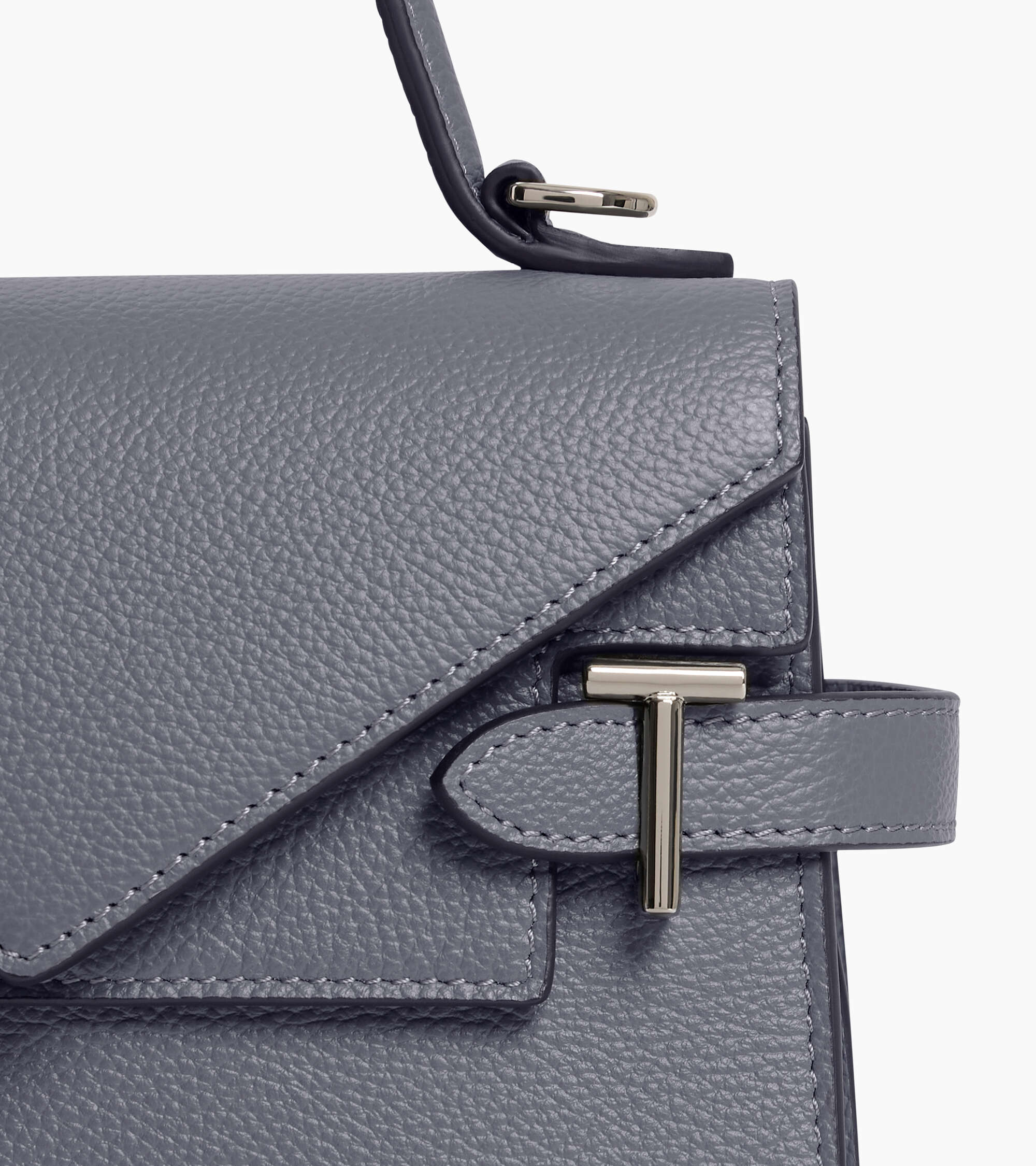 Le Tanneur Emilie petit sac à main cuir Steel Blue