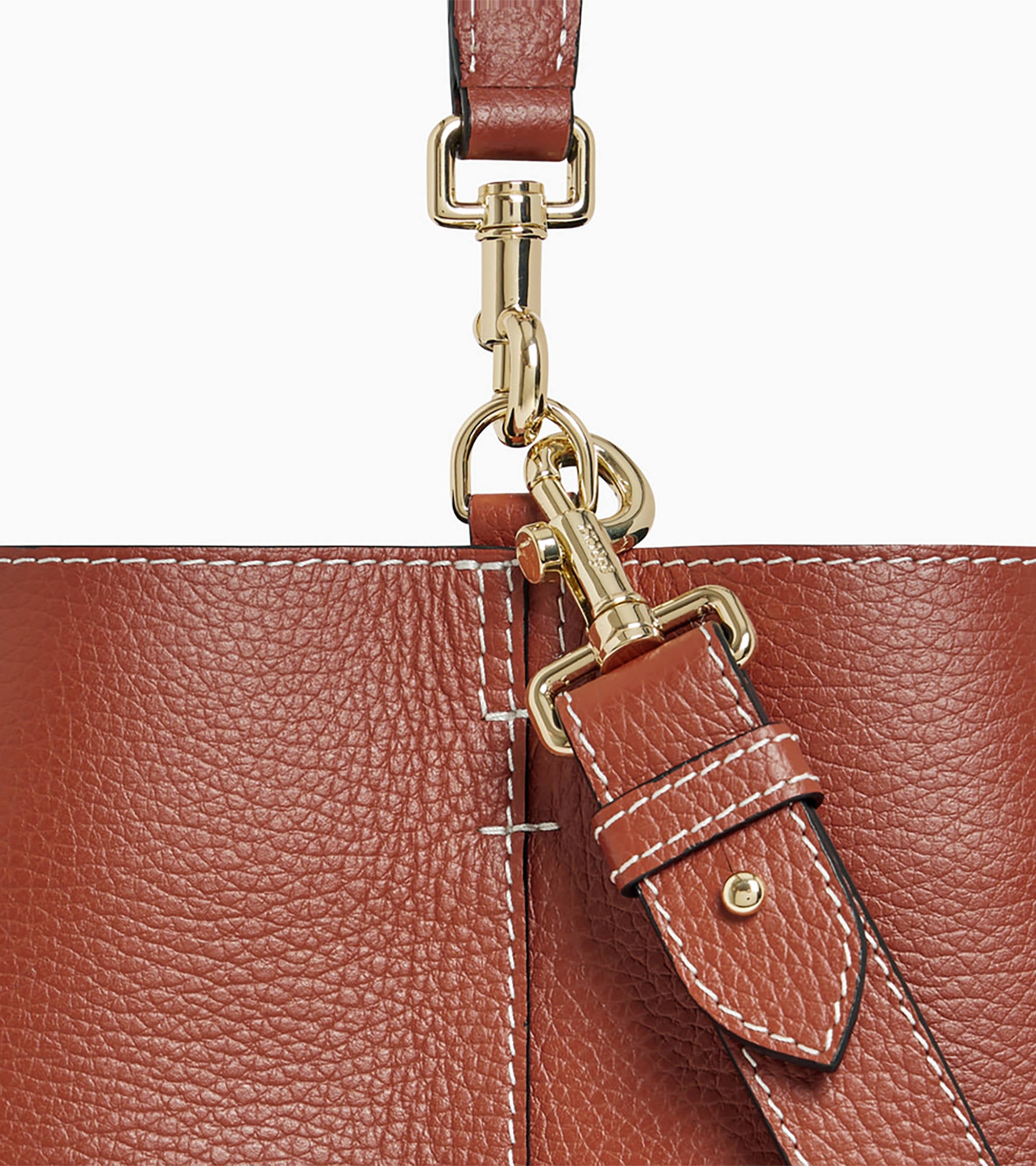 Le Tanneur Louise grand sac seau cuir grainé marron