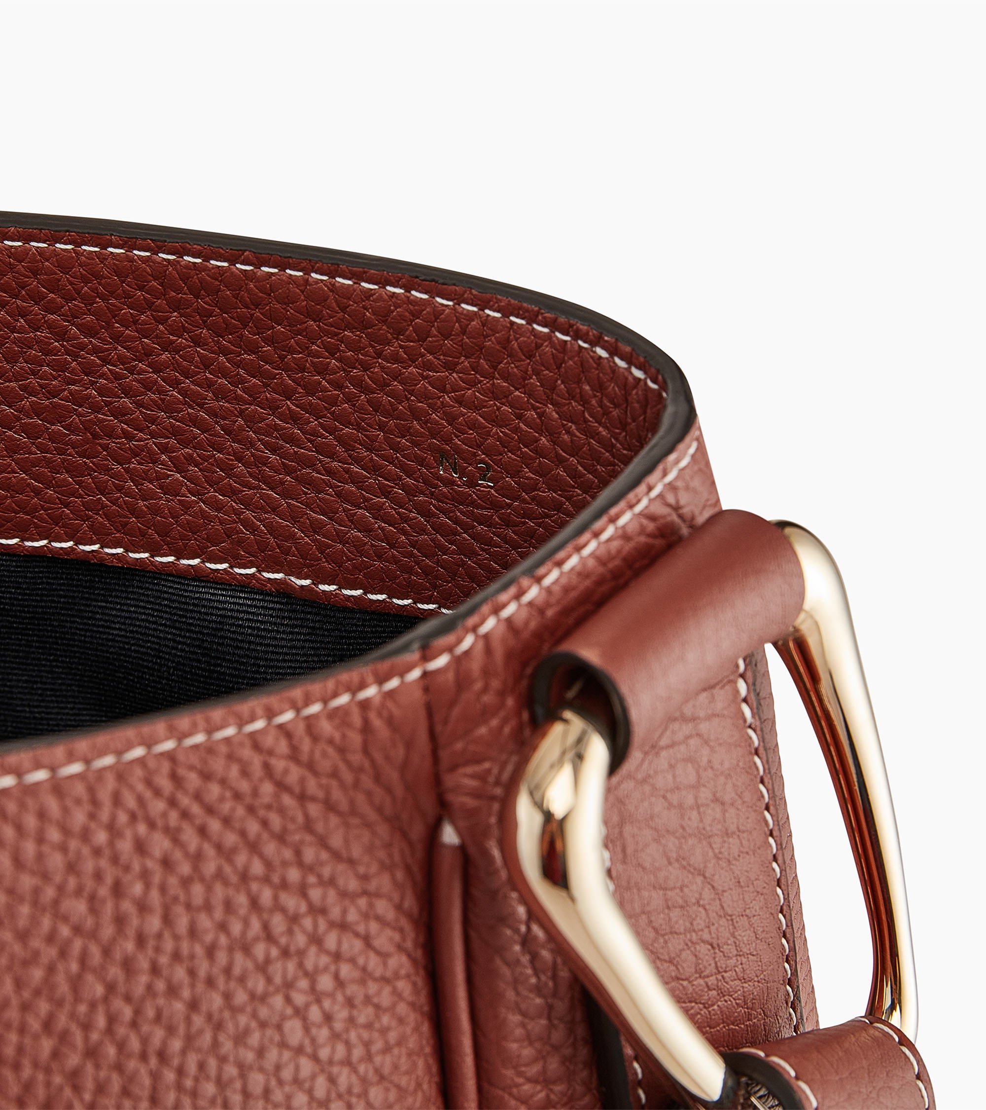Le Tanneur Madeleine grand sac hobo cuir marron mahogany