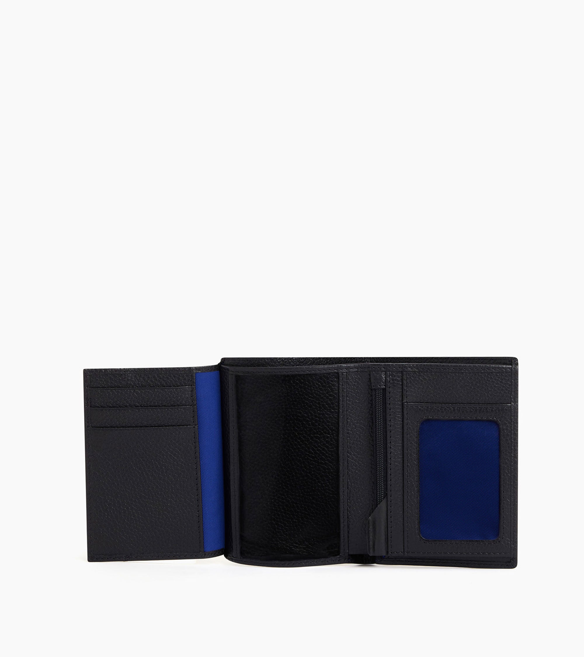 Le Tanneur Charles portefeuille vertical zippé noir cuir grainé