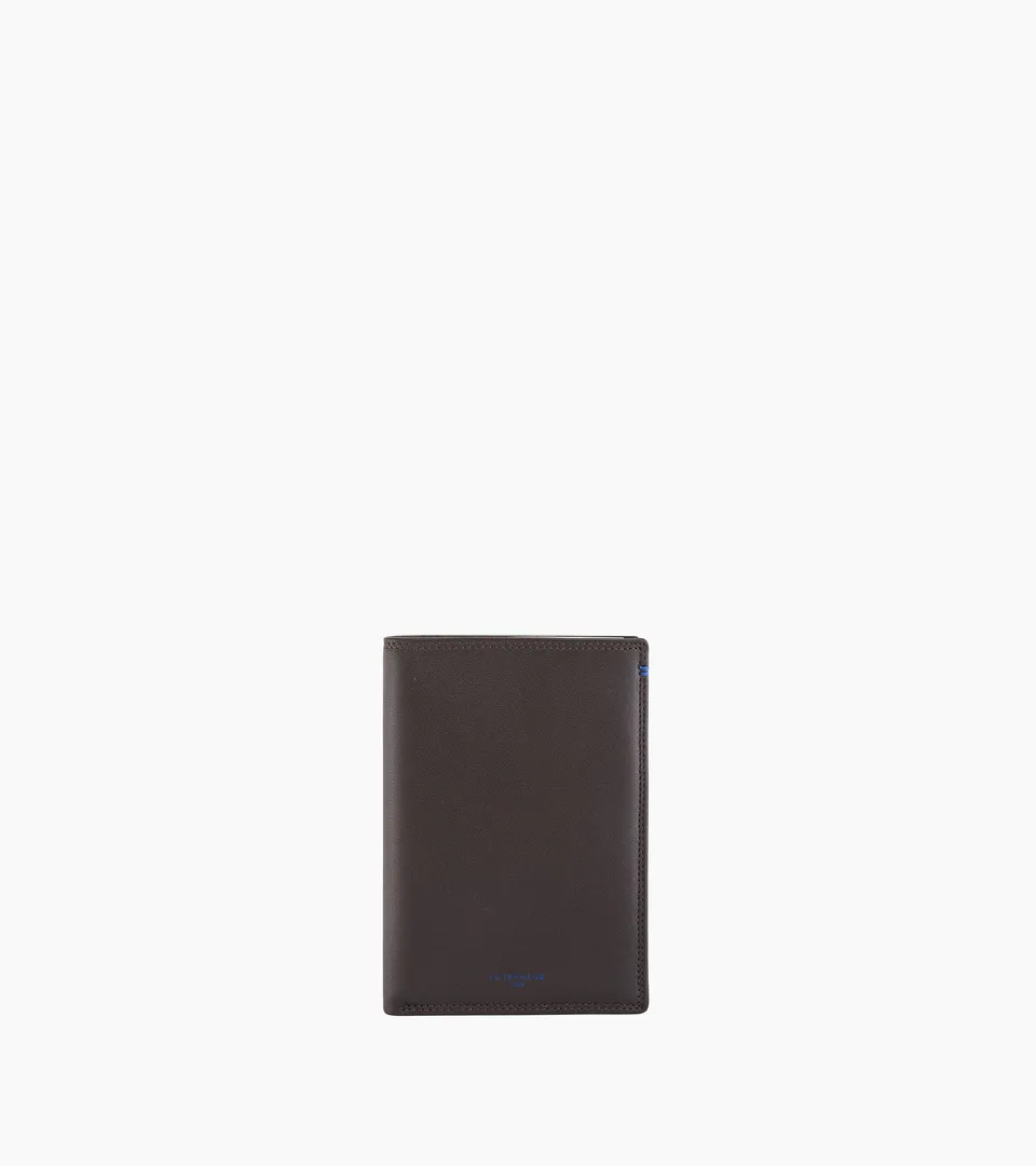 Le Tanneur Martin portefeuille cuir Coffee Brown 2 volets