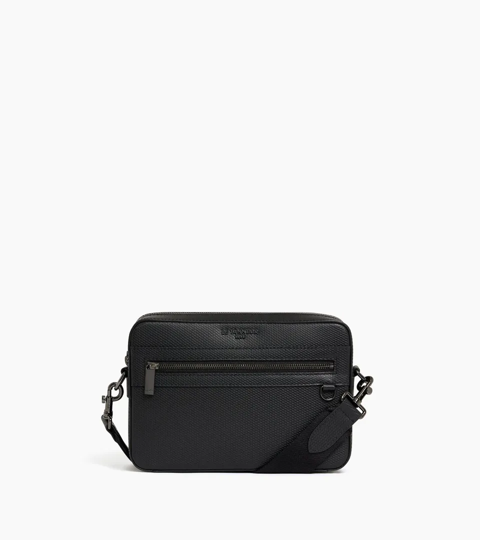 Le Tanneur Emile sacoche cuir signature T Black camera bag