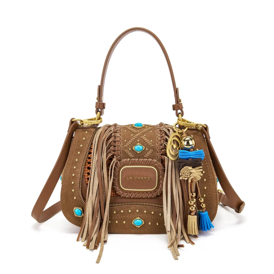 La Carrie Bag Jungle sac à main multi cuoio daim 26 cm