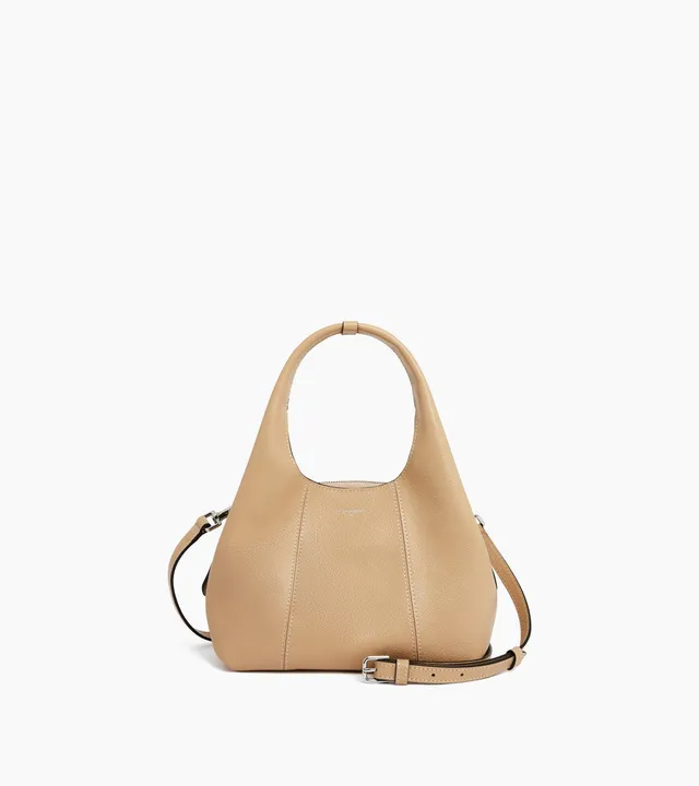 Le Tanneur Juliette petit sac main cuir grainé Desert