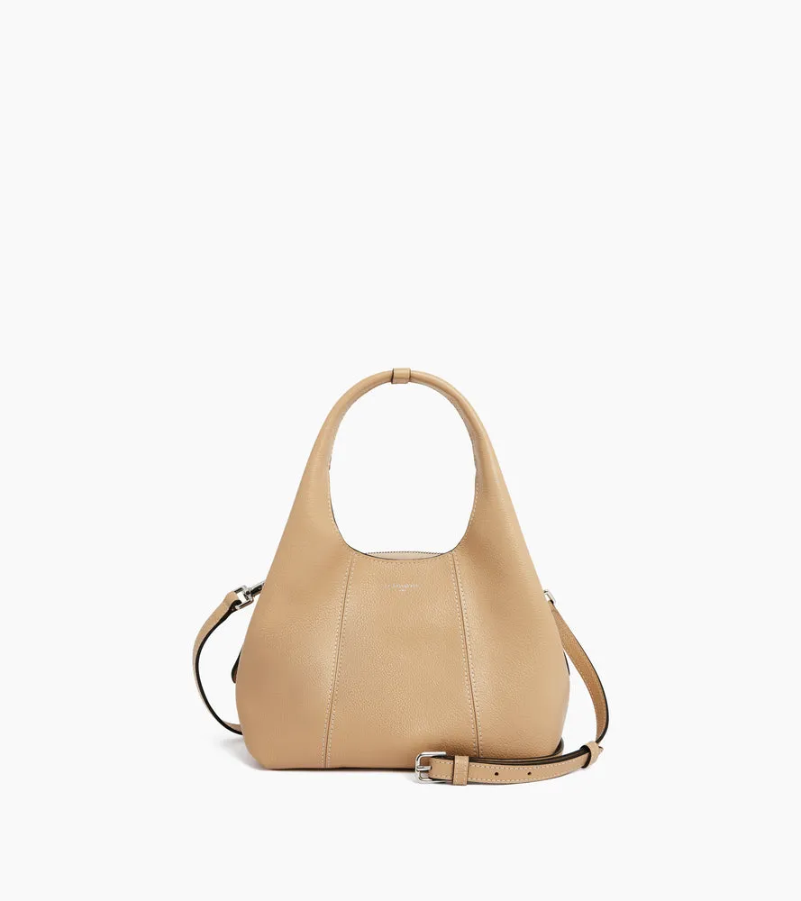 Le Tanneur Juliette petit sac main cuir grainé Desert
