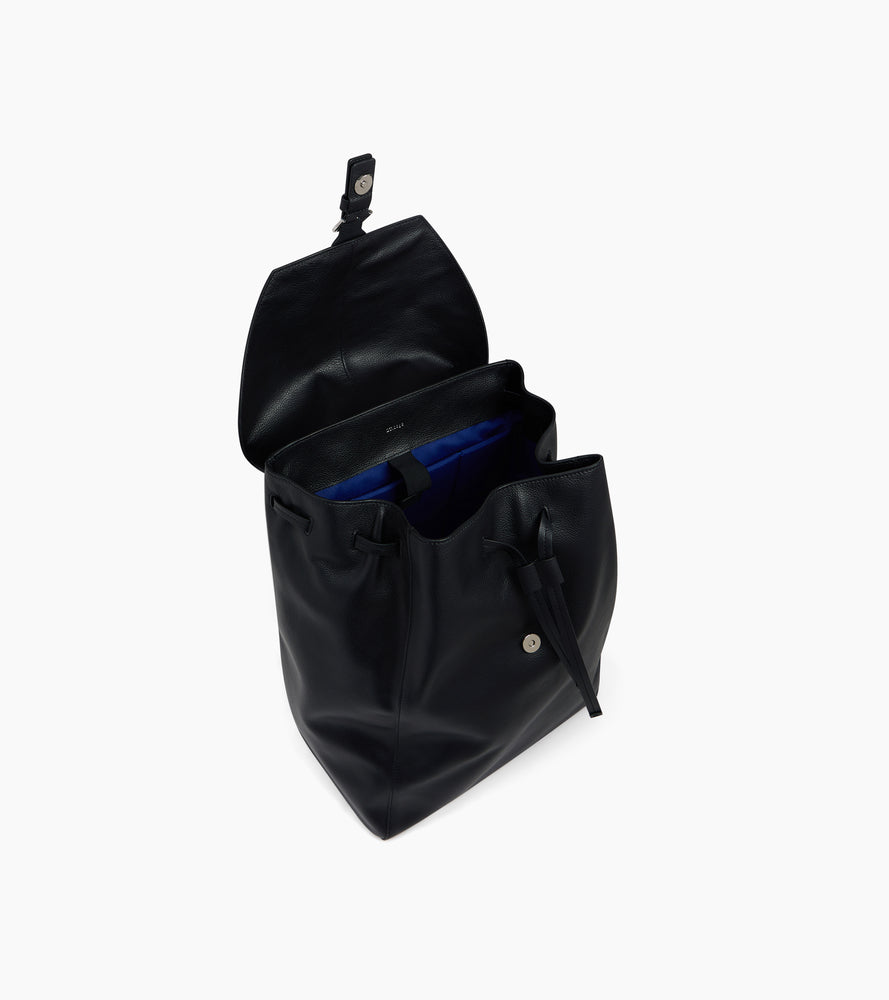 Le Tanneur Emile sac à dos cuir grainé noir 17 pouces