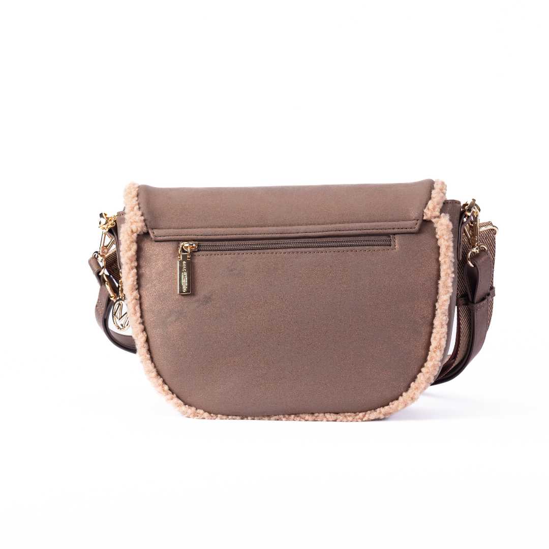 Mac Alyster Ambre Sac à Rabat Bronze Effet Daim