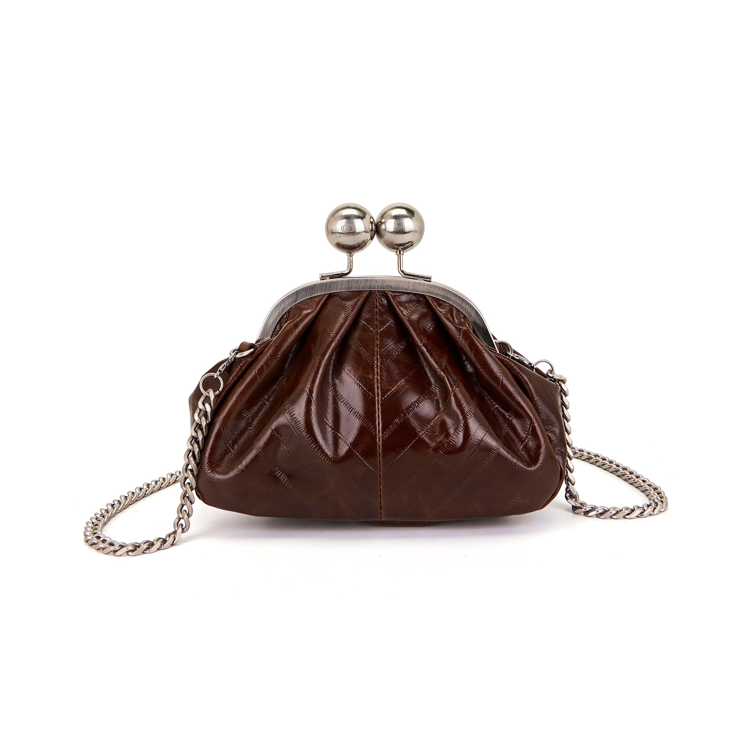 La Carrie Bag Capsule sac bandouliere cuir bordeaux 25x8x14