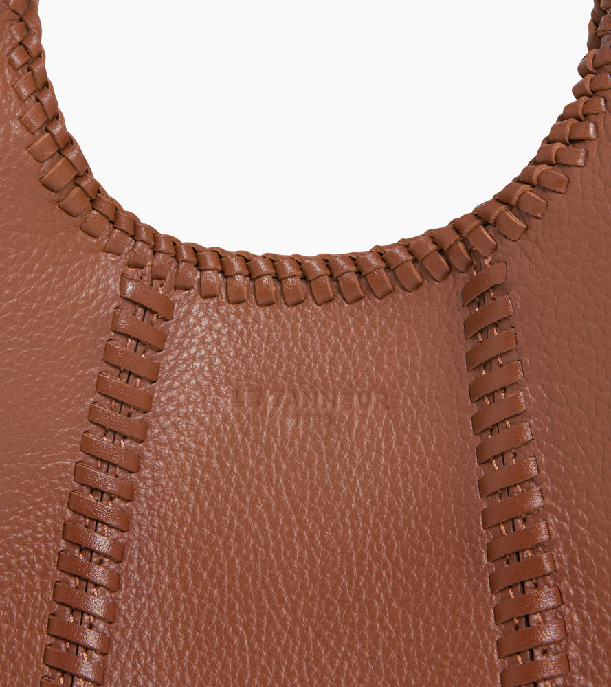 Le Tanneur Juliette mini sac cuir grainé marron Mahogany