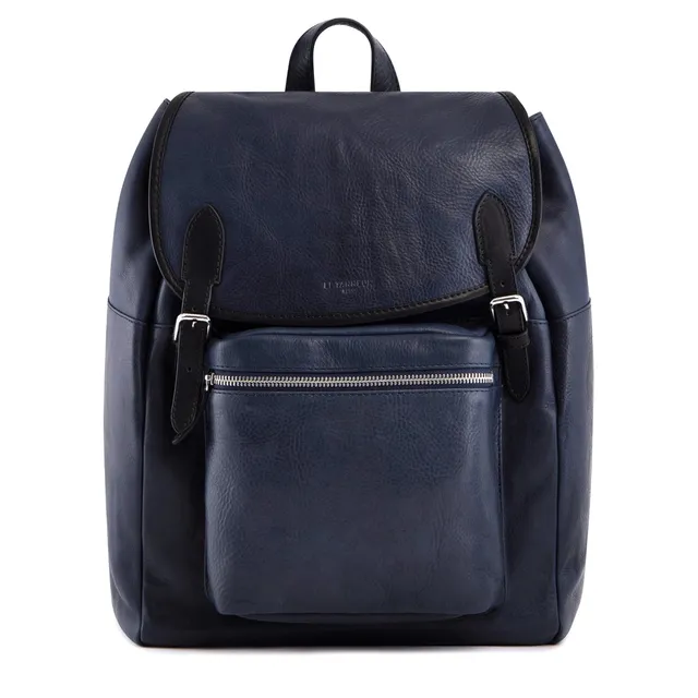 Le Tanneur Gabriel Sac à dos rabat cuir huilé 33 cm