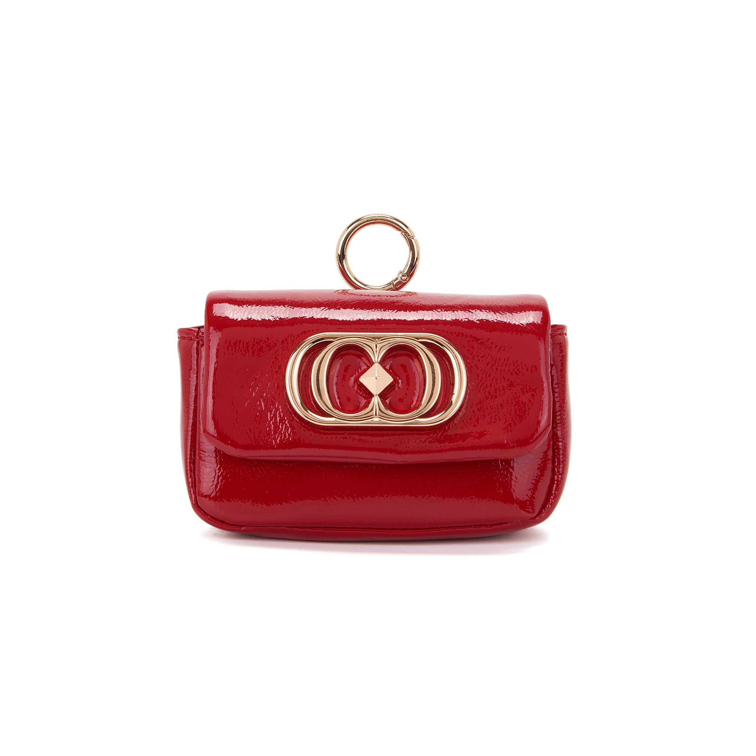 La Carrie Charm breloque mini-sac beige 11x4x7 PU logo