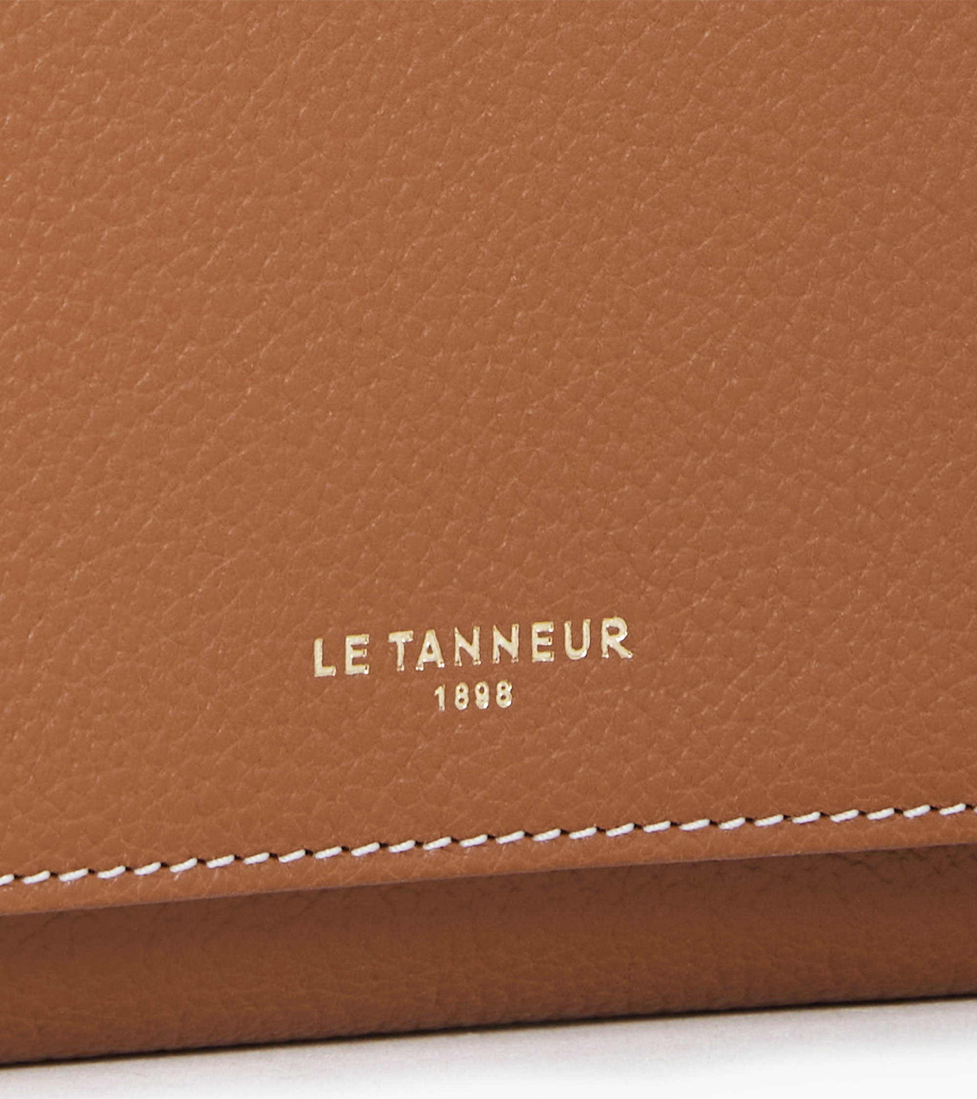 Le Tanneur Emilie compagnon cuir grainé Brown Tan RFID