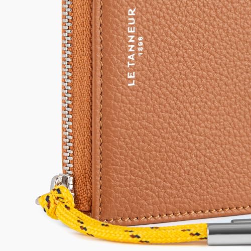 Le Tanneur Nathan Porte Monnaie Zip Cuir Grainé Homme 10,5x8