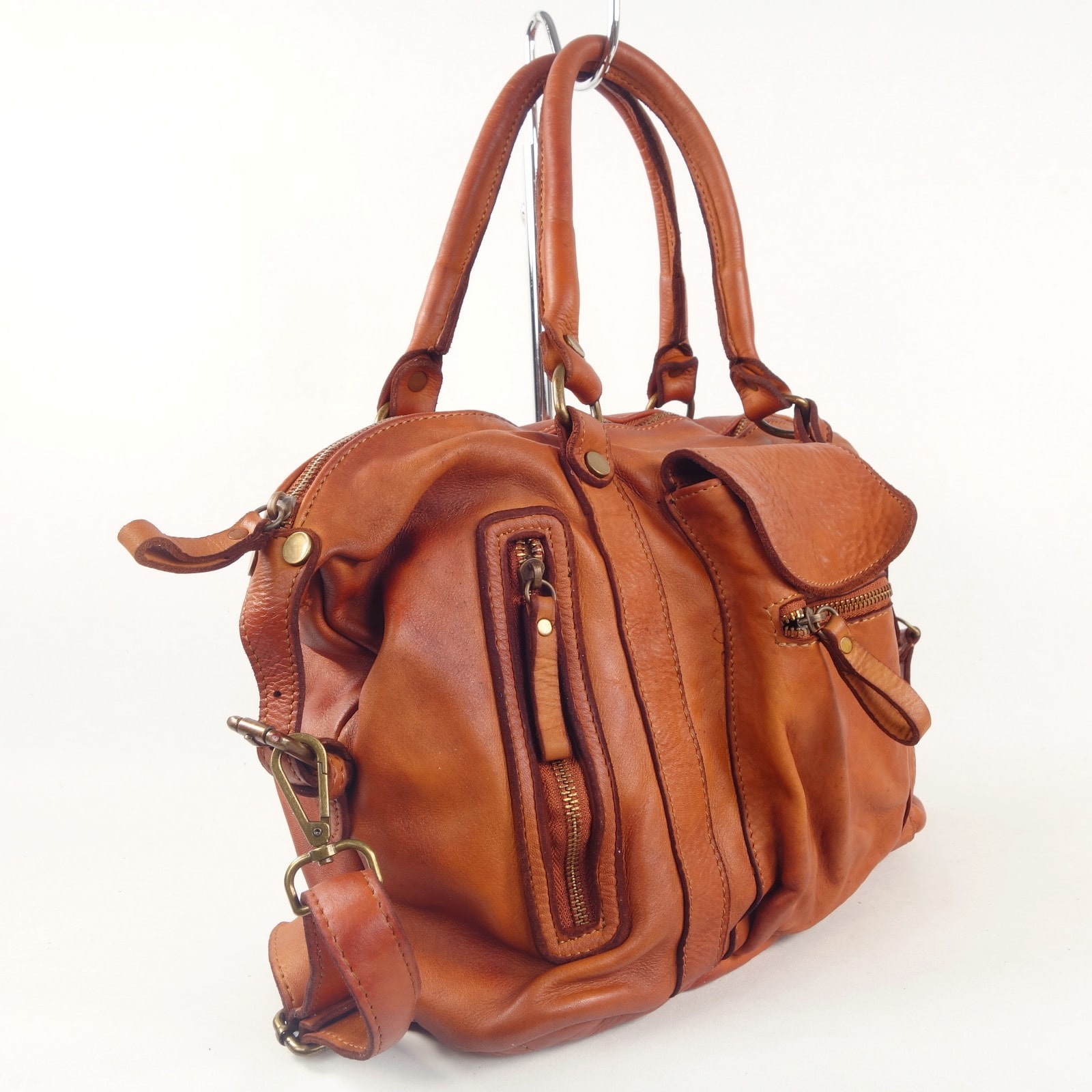 Collection Esprit Cuir ELSA grand sac cuir naturel