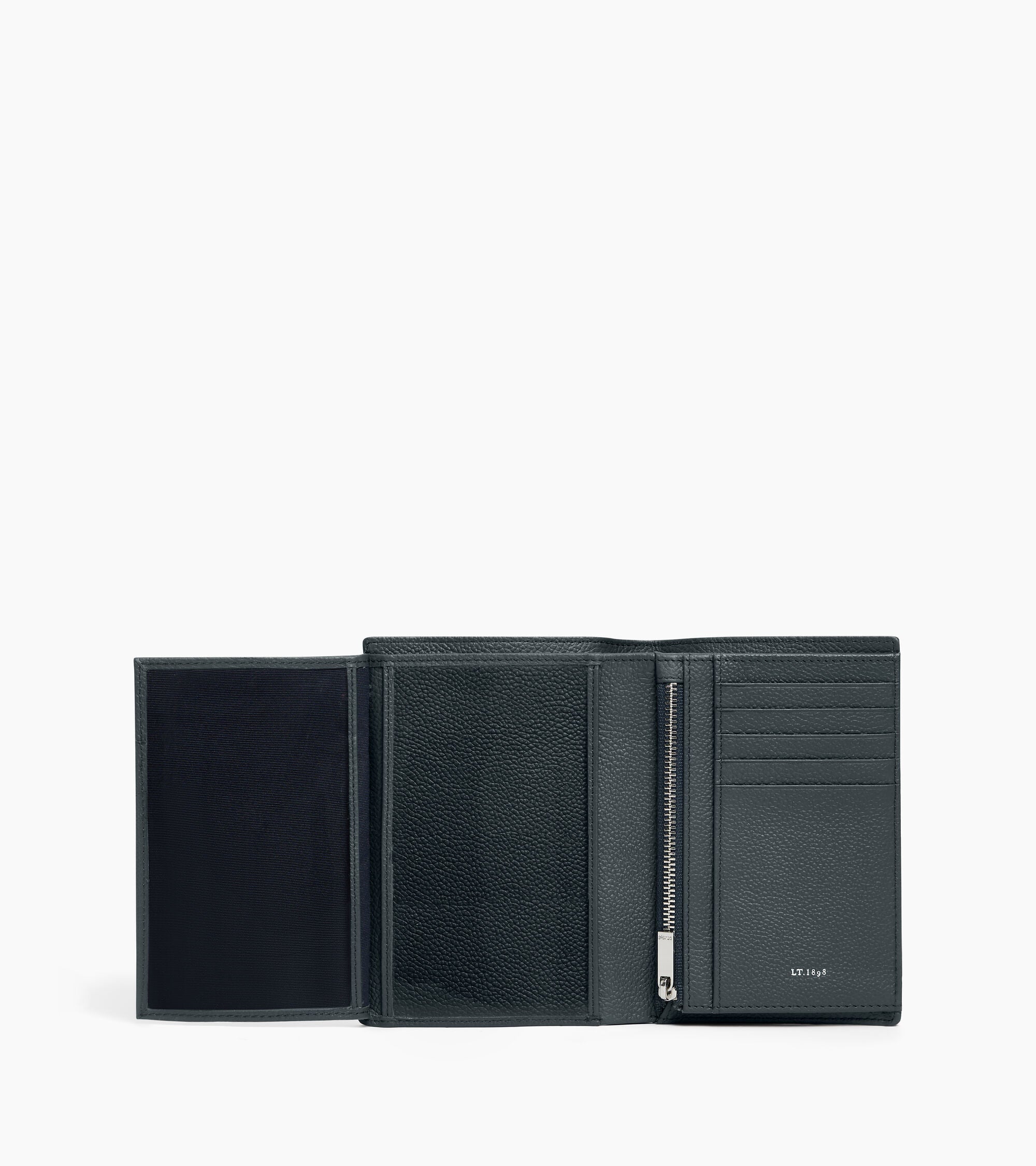 Le Tanneur Lucien portefeuille moyen cuir grainé twilight blue