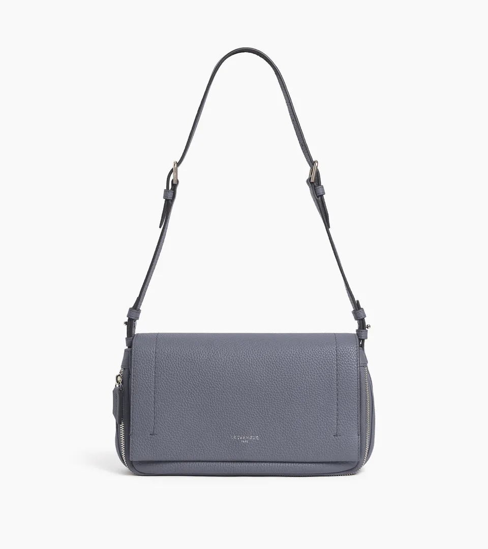 Le Tanneur Aurore Petit Sac Bandoulière Bleu Acier