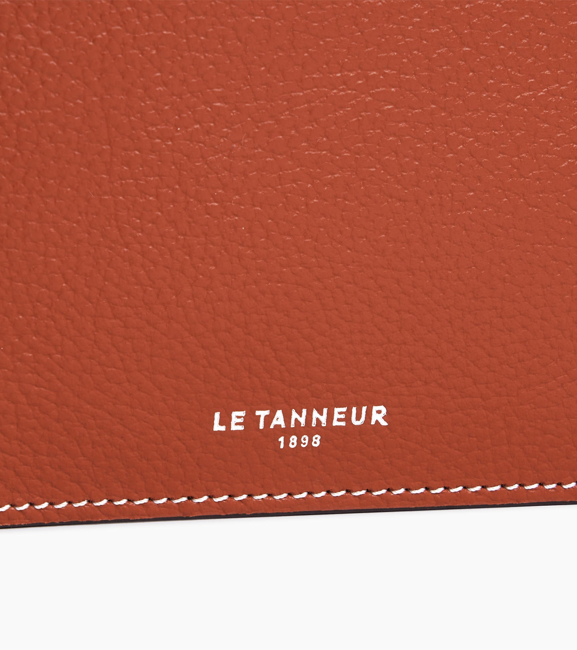 Le Tanneur Emile porte-cartes cuir grainé Mahogany Brown