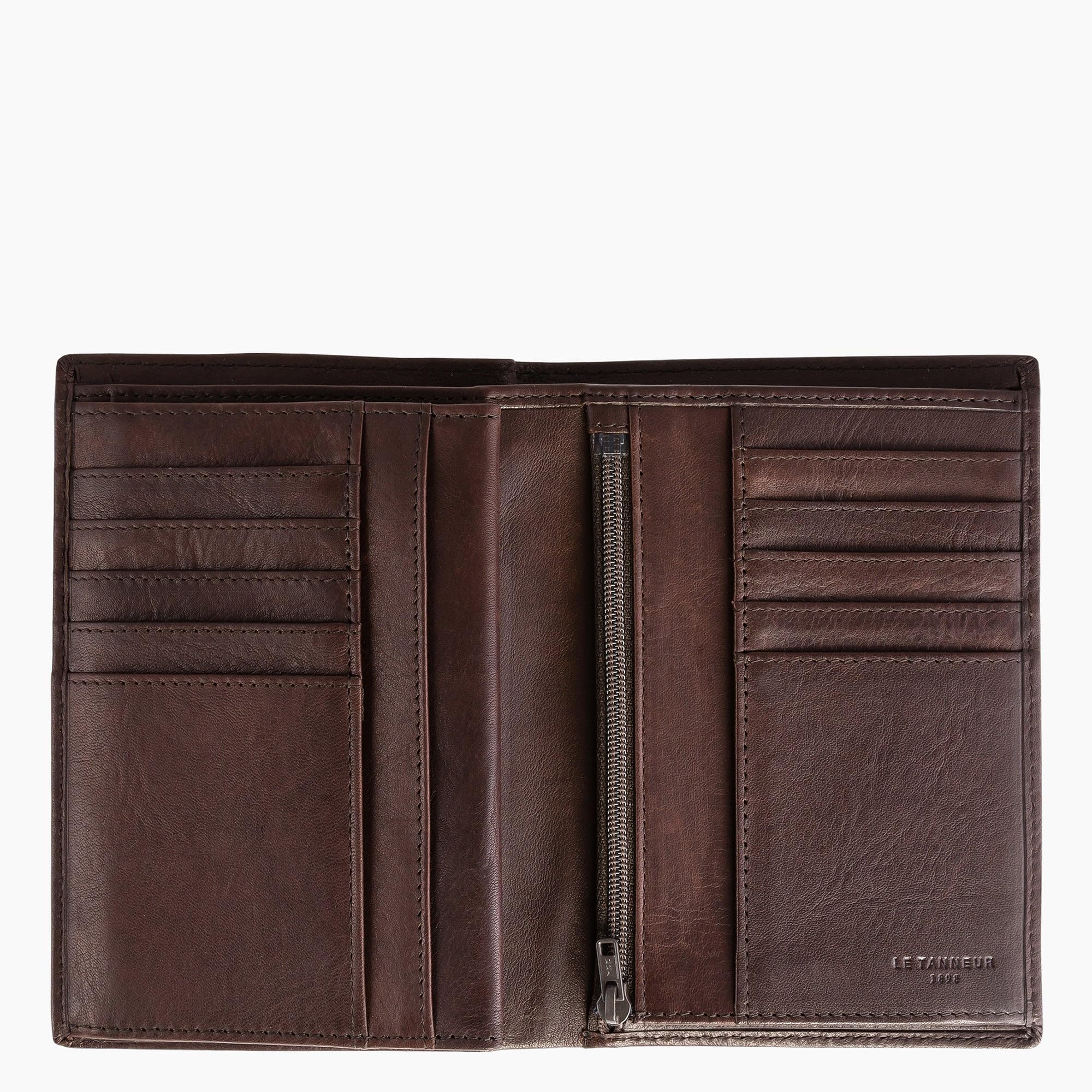 Le Tanneur Gary Portefeuille Cuir Vertical 10 Cartes Homme