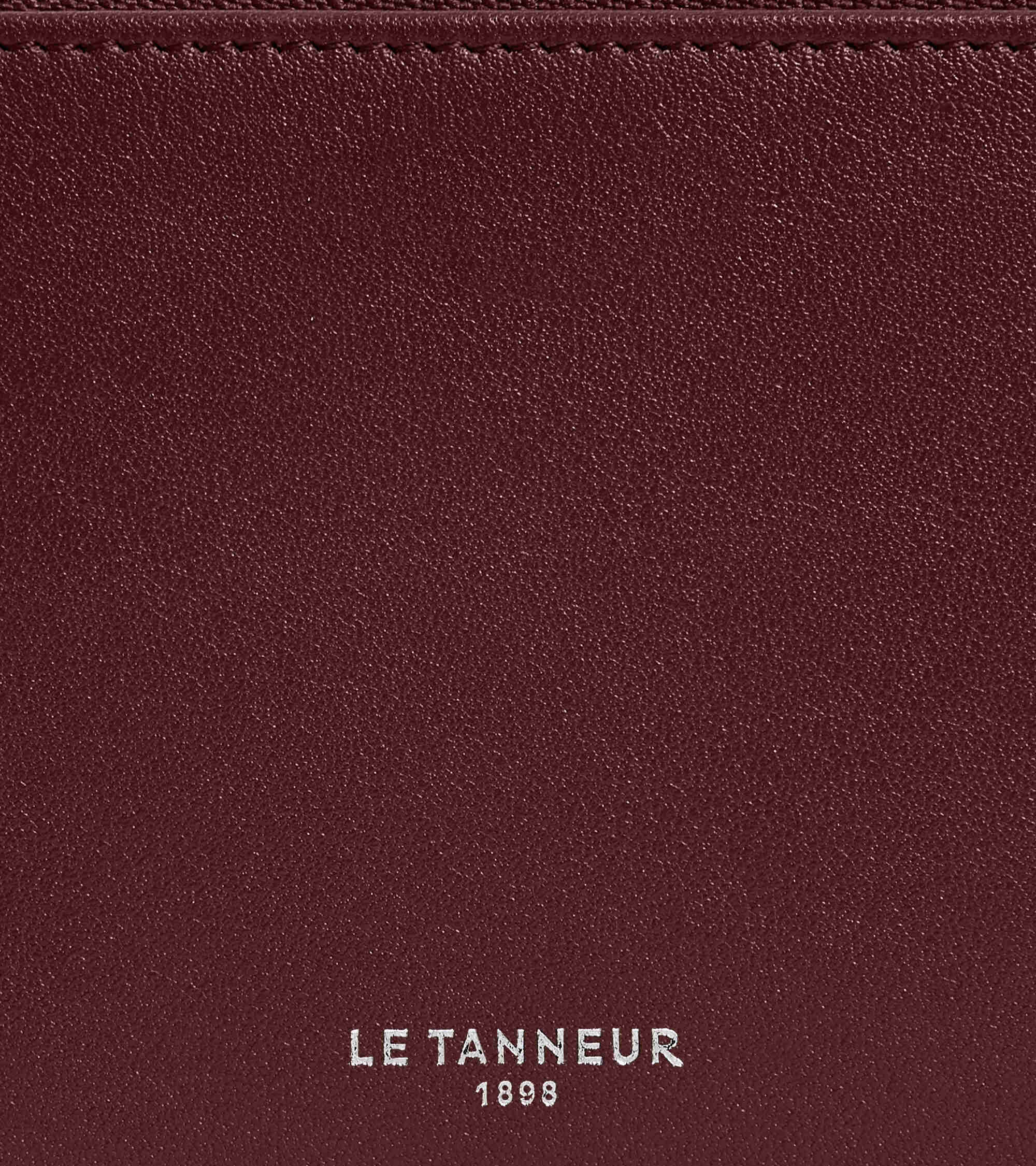 Le Tanneur Albertine porte-monnaie cuir rouge zippé