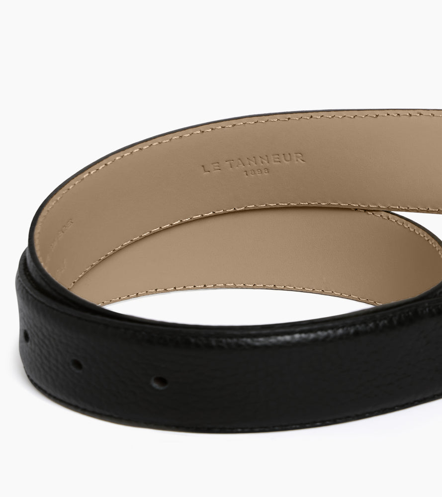 Le Tanneur Belts ceinture cuir homme noir 35 mm