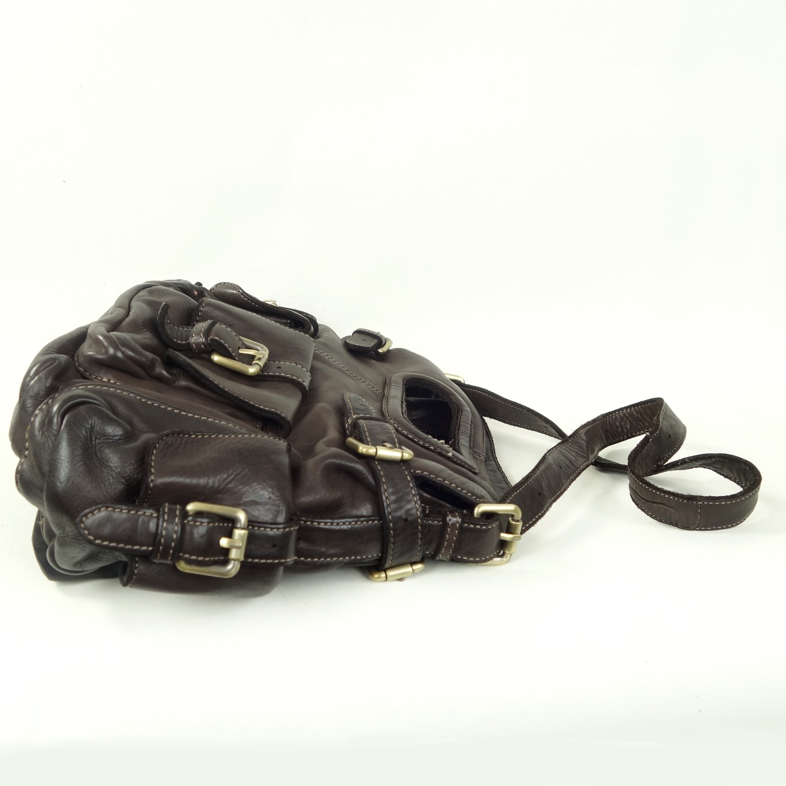 Collection Esprit Cuir Tina sac épaule cuir brun vintage