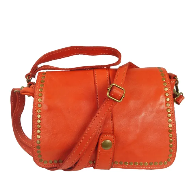 Collection Esprit Cuir GENA mini pochette cuir orange