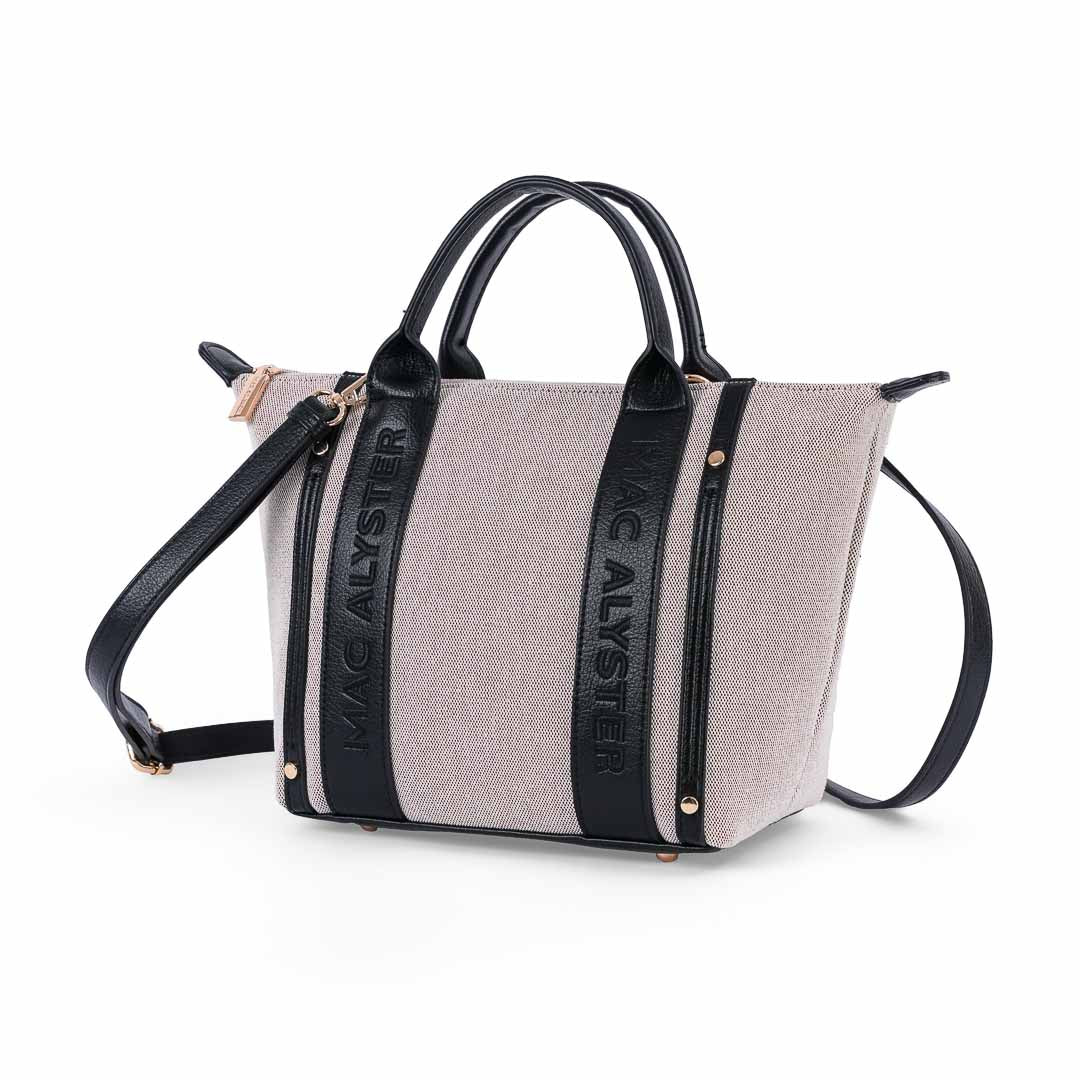 Mac Alyster Abrielle Lin sac à main noir lin