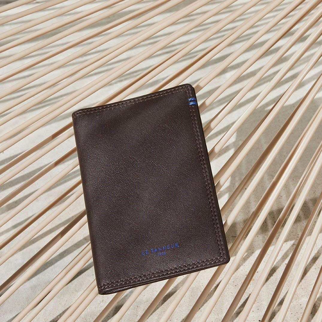 Le Tanneur Martin porte-cartes cuir lisse homme anti-RFID