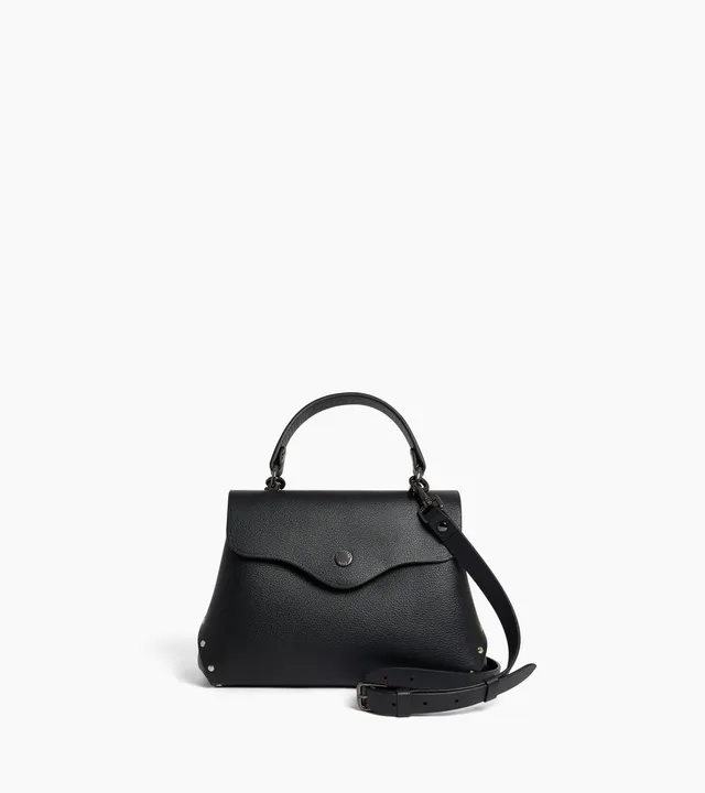Le Tanneur Sans Couture petit sac cuir chèvre noir