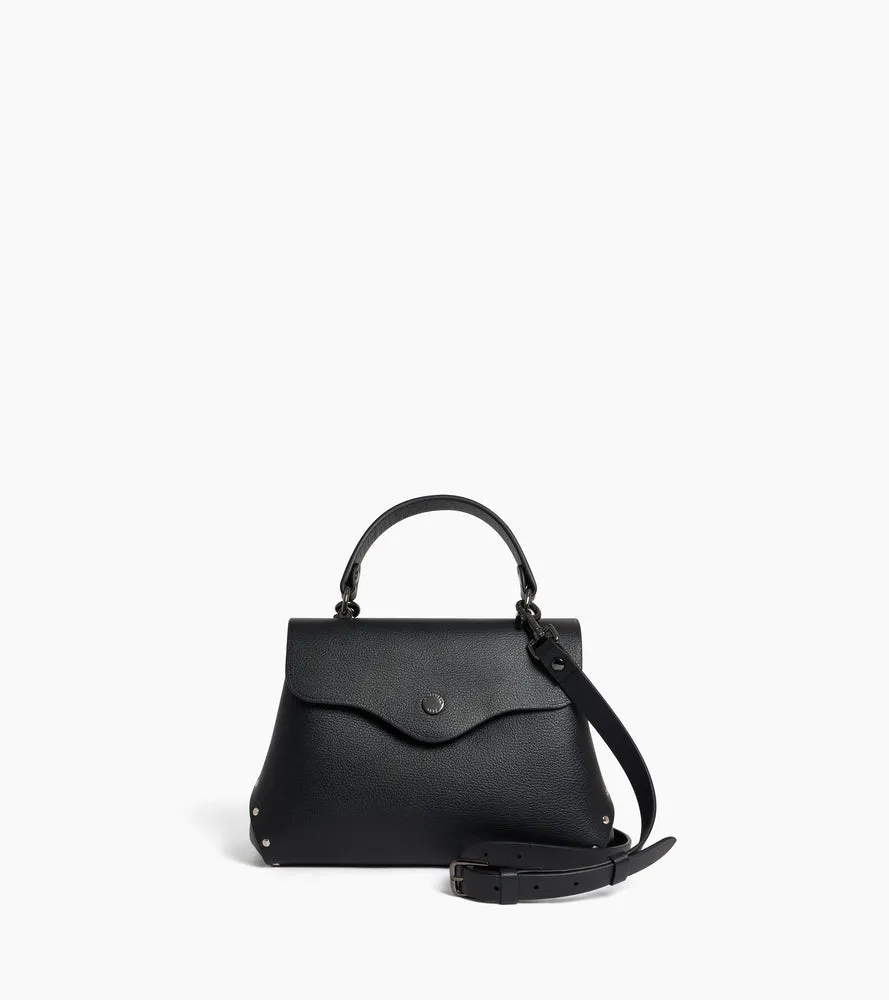 Le Tanneur Sans Couture petit sac cuir chèvre noir