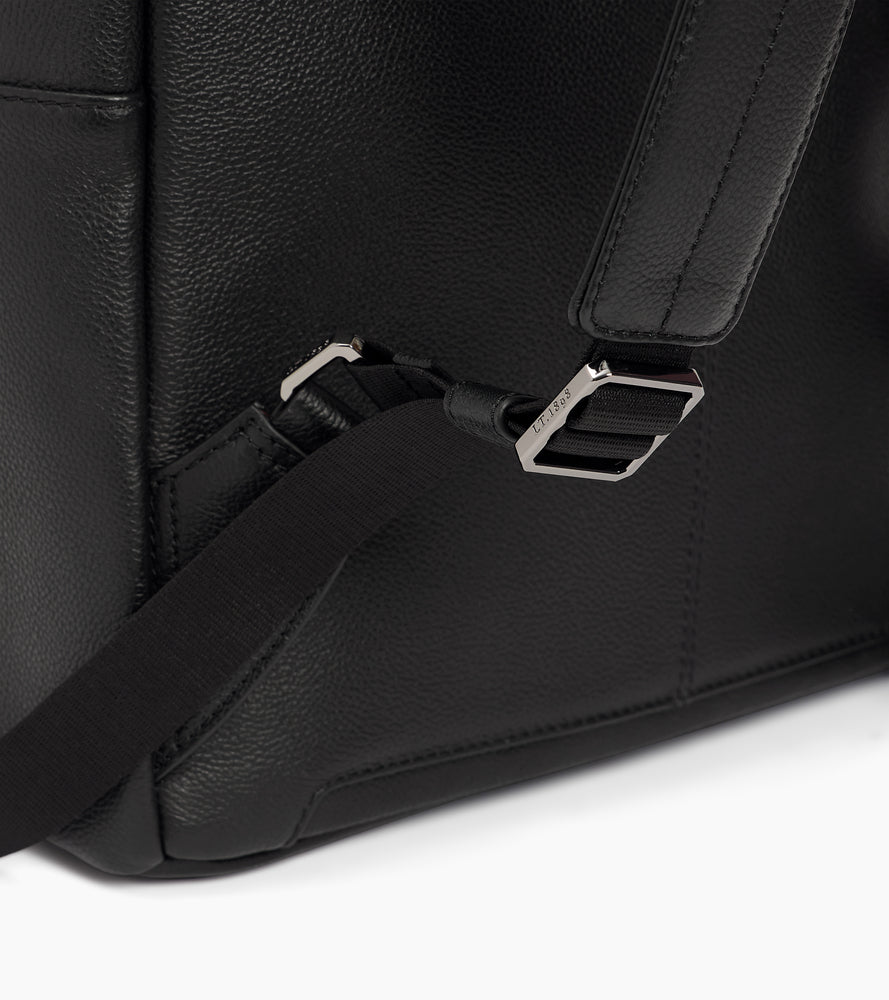 Le Tanneur Marceau sac à dos cuir grainé noir 14"
