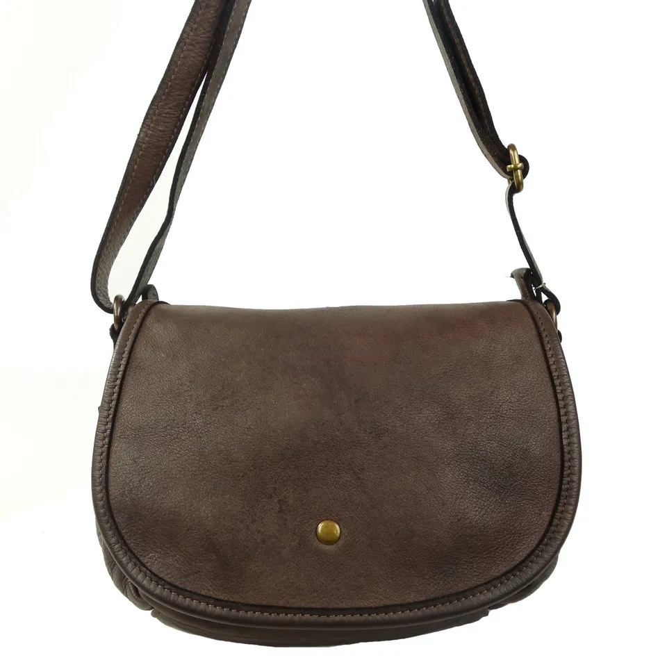 Collection Esprit Cuir KLARA besace cuir marron medium vintage