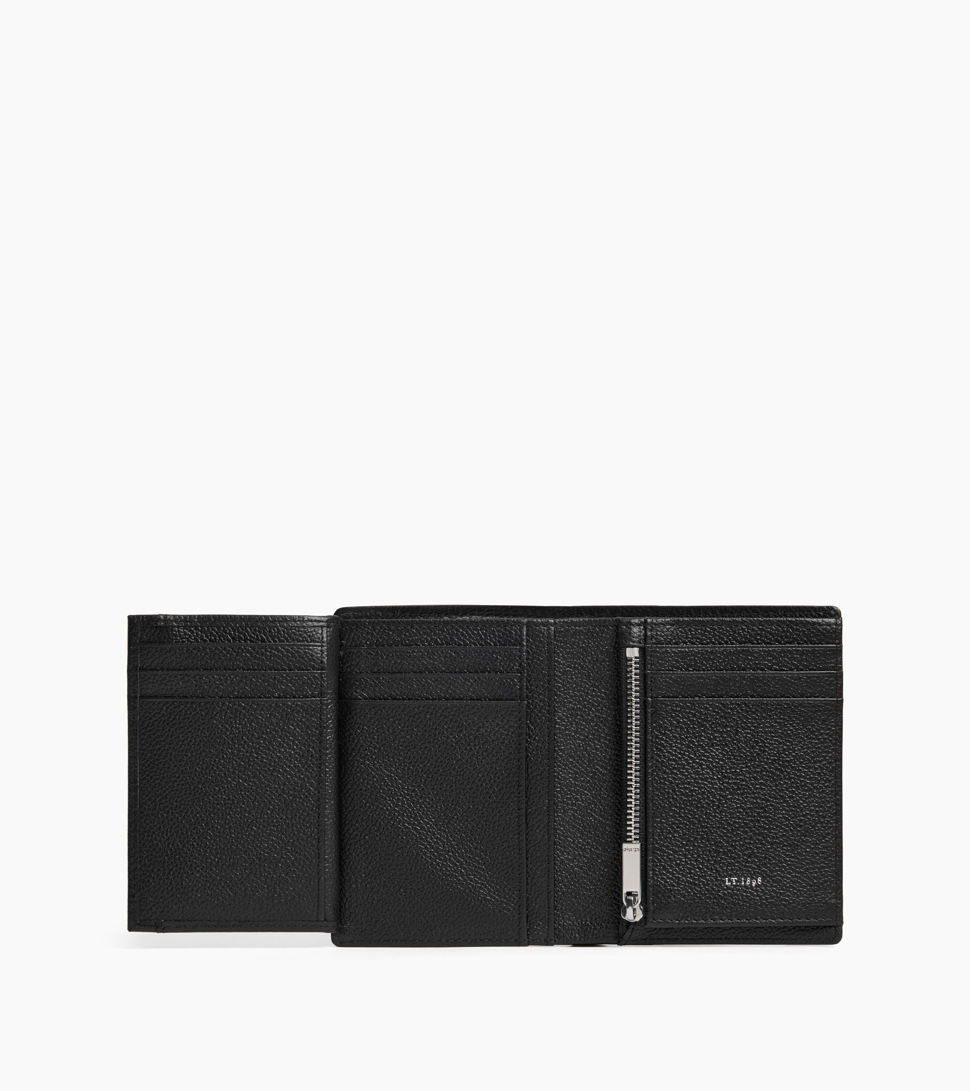 Le Tanneur Lucien grand portefeuille vertical cuir grainé noir