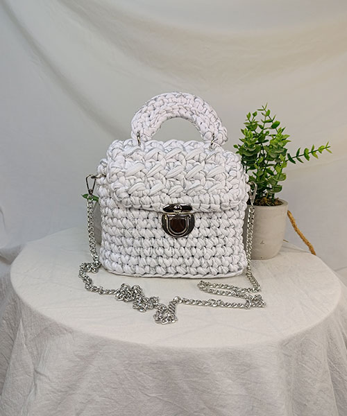 Takiri Love TK759 sac à main blanc argenté bandoulière