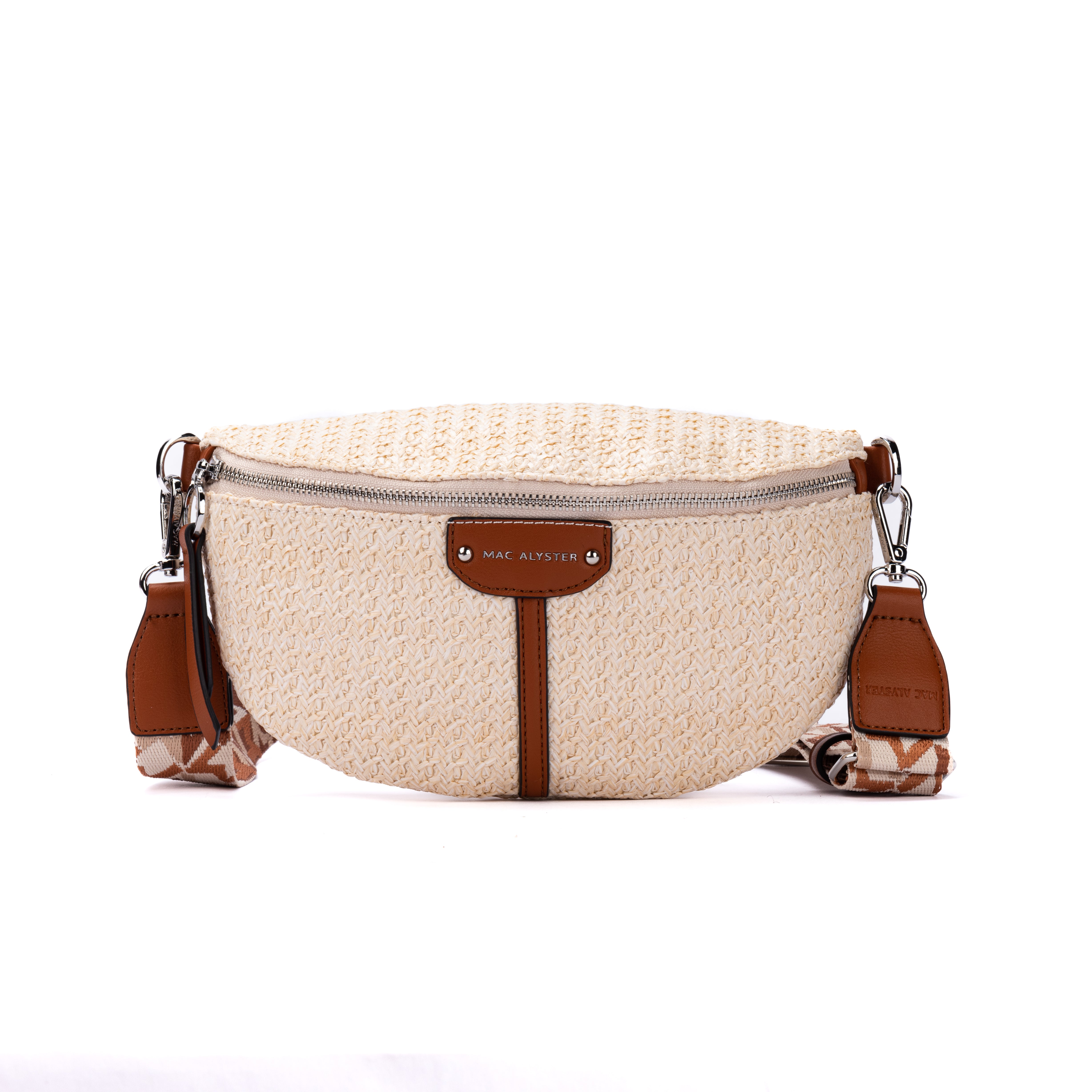 MAC ALYSTER Capsule sac banane noir paille