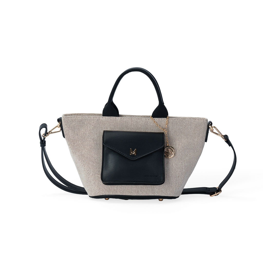 Mac Alyster Miss Bohème Lin petit sac à main Doré 36x12x20 cm